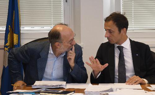 Il governatore Massimiliano Fedriga e il vicegovernatore (con delega alla Salute) Riccardo Riccardi in una foto d'archivio