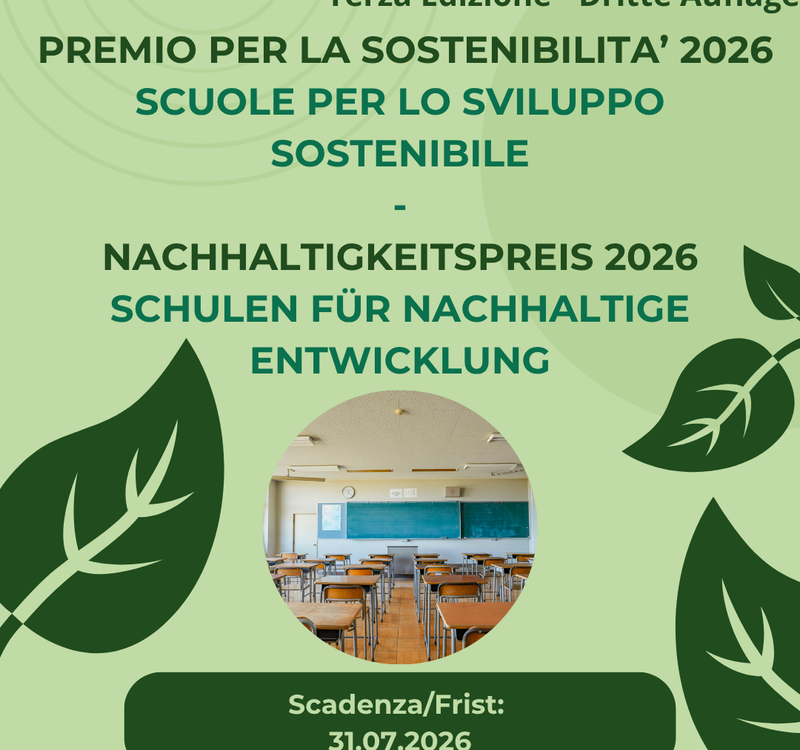 Copertina Premio Sostenibilità 2026
