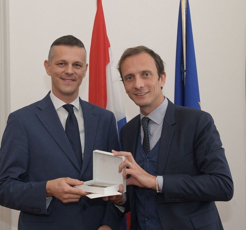 20 febbraio 2020 Il Governatore del FVG, Massimiliano Fedriga e il Presidente della Regione Istriana, Valter Flego